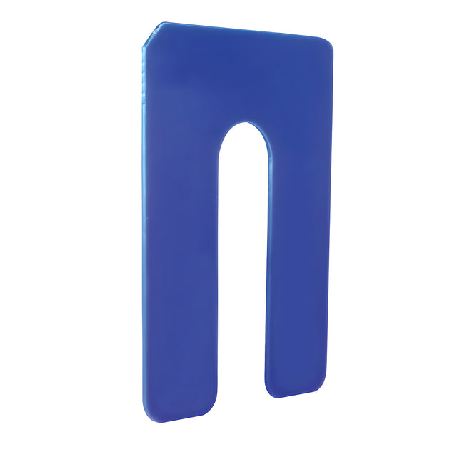 CRL Blue 1/16" x 4" Jumbo Size Plastic Horseshoe Shims