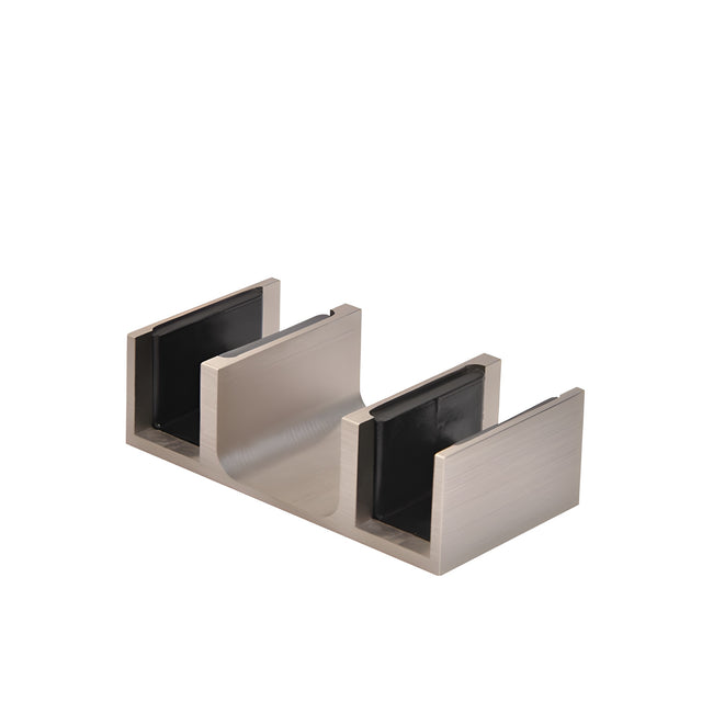 CRL Brushed Stainless Steel Premium Brixen Series Two Door Bypass Sliding Shower Door System with Concealed Hardware
