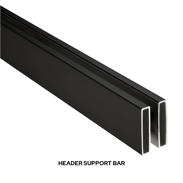 CRL Matte Black 73" Replacement Header Bar for Brixen Sliding Shower Door System