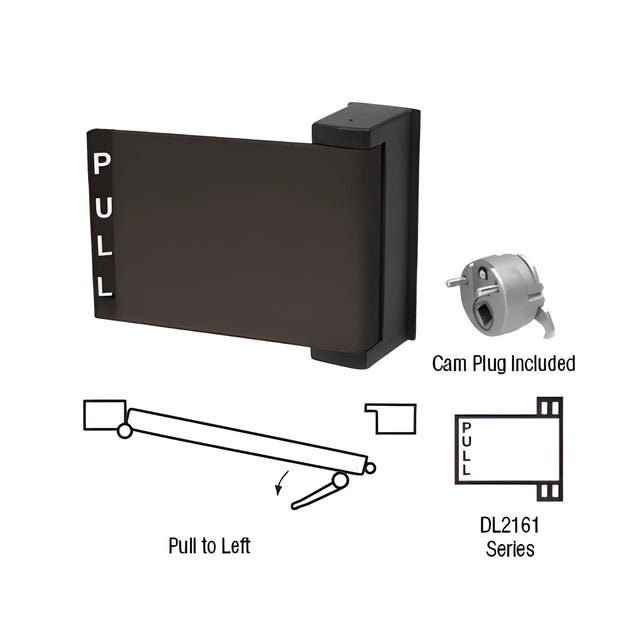 CRL Bronze Universal Push-Pull Paddle Handle - Pull to Left