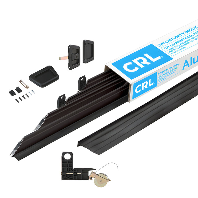 CRL Bronze 30" x 81" Heavy-Duty Extruded K.D. Sliding Screen Door Kit - 2" Frame with T-Slot Vinyl Design