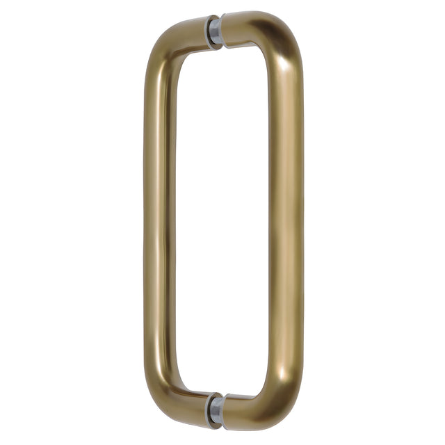 CRL Brushed Bronze 8" Back-to-Back Solid 3/4" Diameter Pull Handles Without Metal Washers