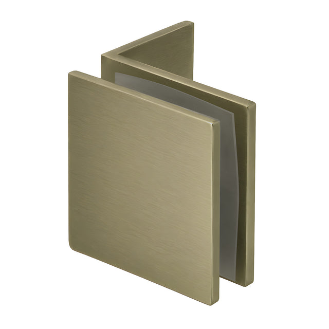 CRL Brushed Bronze Fixed Panel Square Clamp With Small Leg