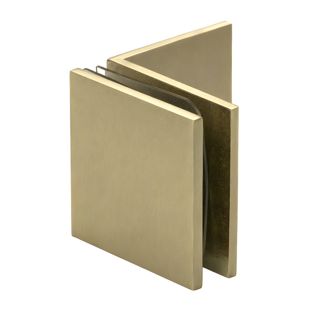 CRL Brushed Bronze Fixed Panel Square Clamp With Large Leg