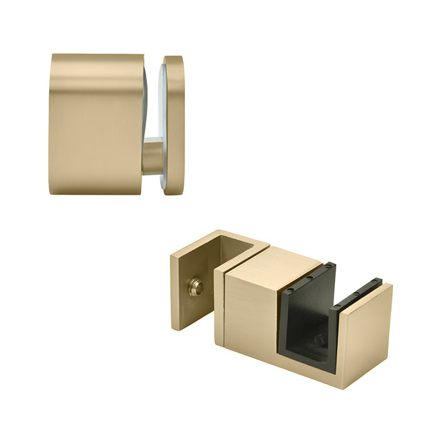 CRL Brushed Bronze Replacement 90 Degree Accessory Kit & Bottom Guide for Tofino Sliding Shower Door System
