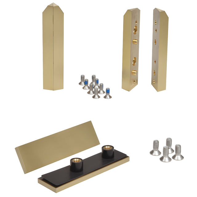 CRL Brushed Bronze Zero Hinge Accessory Kit for 90 Degree & 45 Degree Applications