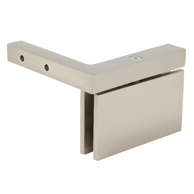 CRL Brushed Nickel Cardiff Senior Wall Mount Offset Back Plate Hinge