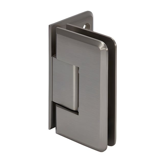 CRL Brushed Nickel Cologne 544 Series 5 Degree Pre-Set Wall Mount Offset Back Plate Hinge