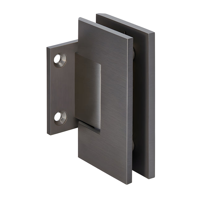 CRL Brushed Nickel Geneva Series 5 Degree Pre-Set Wall Mount Short Back Plate Hinge