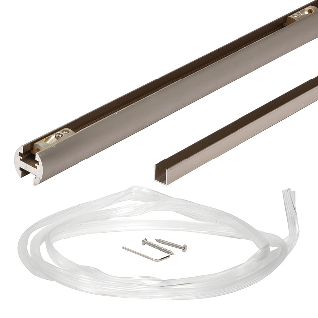 CRL Brushed Nickel 144" EZ-Adjust Shower Door Header Kit