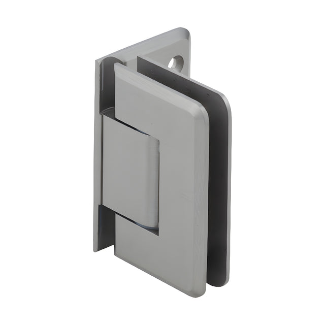 CRL Brushed Nickel Pinnacle Adjustable Wall Mount Offset Back Plate Hinge