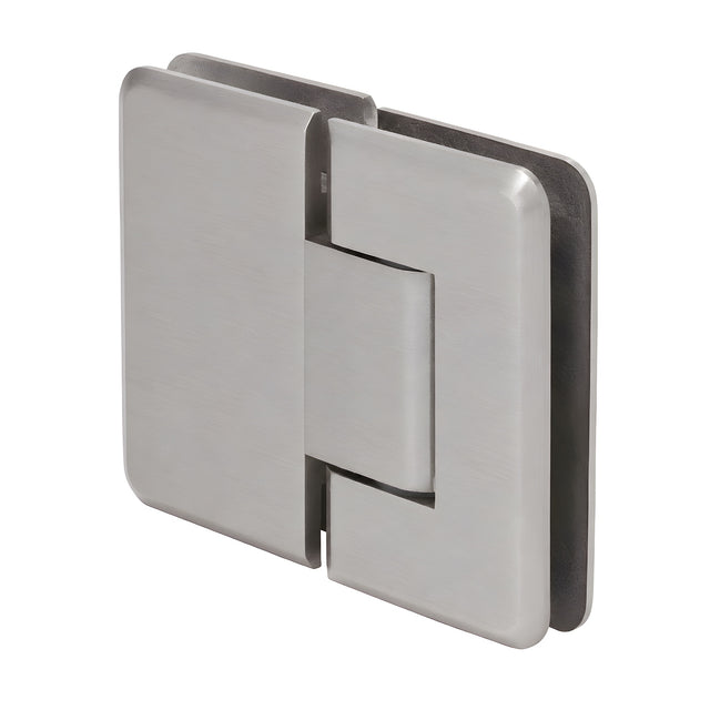 CRL Brushed Nickel Pinnacle 380 Series Adjustable 180 Degree Glass-to-Glass Hinge