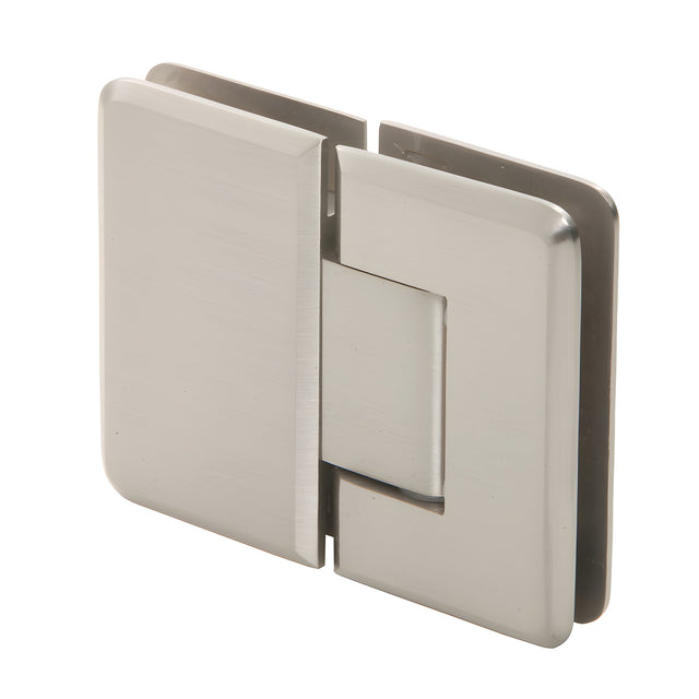 CRL Brushed Nickel Pinnacle 180 Series 180 Degree Glass-to-Glass Standard Hinge