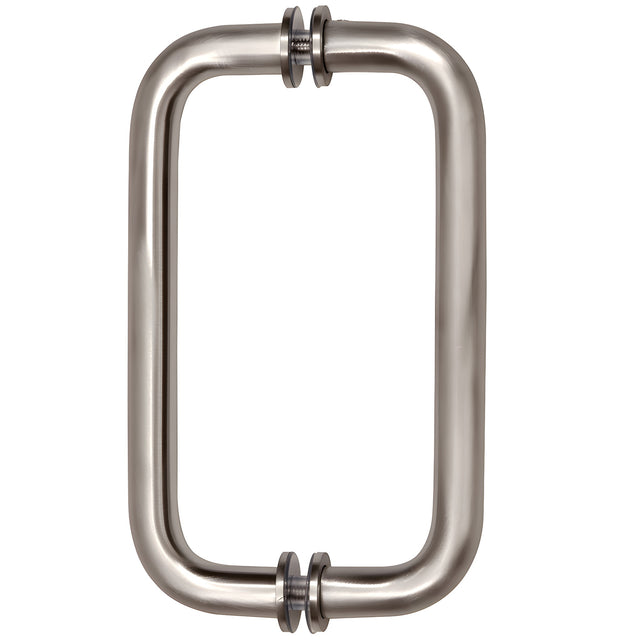 CRL Brushed Nickel 8" BM Series Tubular Back-to-Back Pull Handle