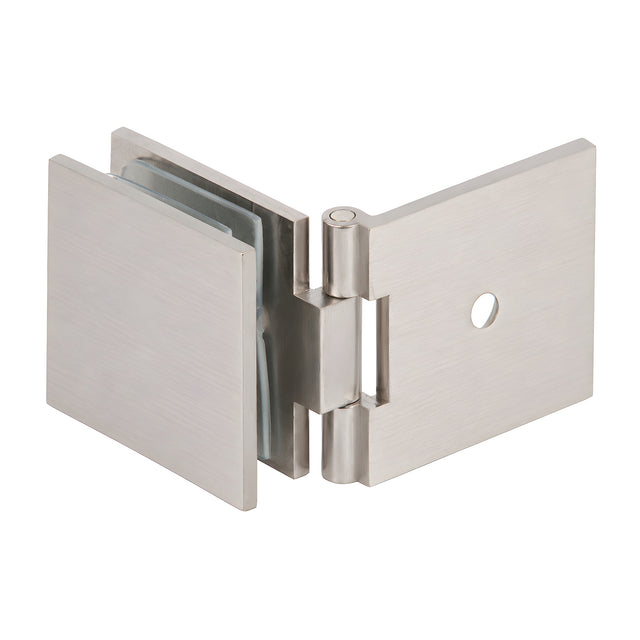 CRL Brushed Nickel Adjustable Square Wall Mount Glass Clamp