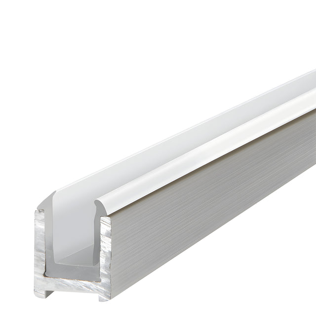 CRL Brushed Nickel Dry Glaze U-Channel With Vinyl