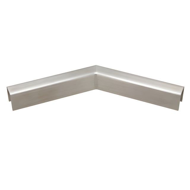 CRL 316 Brushed Stainless 11 Gauge 135 Degree Horizontal Corner for 1/2" Glass Low Profile Cap Rail
