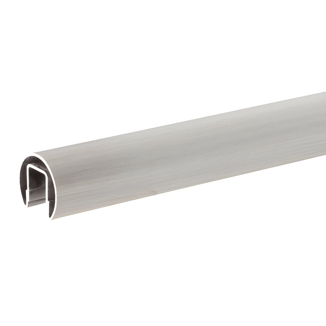 CRL Brushed Stainless 1.66" Premium Cap Rail for 1/2" Glass - Custom Length