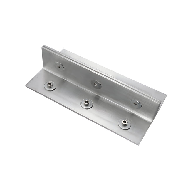 CRL 316 Brushed Stainless 12" Fin Top/Bottom Shoe Fitting for 3/4" Glass