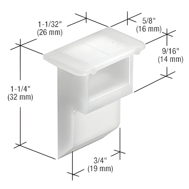 CRL 1-1/4" Nylon Sash Cam
