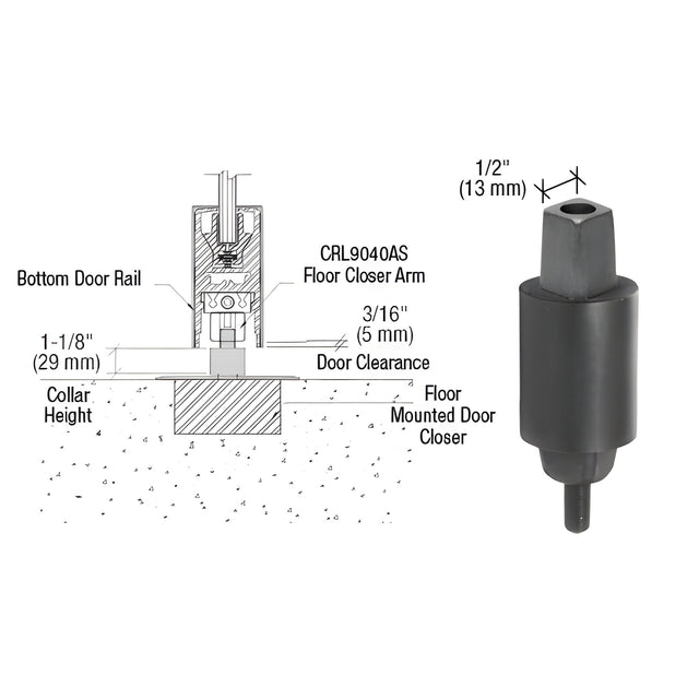 CRL 1-1/8" Collar Height "Mab" Type Spindle