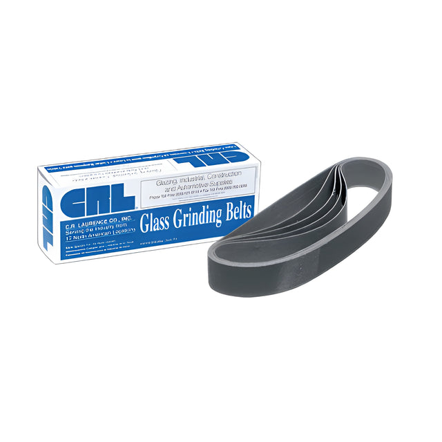 CRL 1-1/8" x 21" 220X Grit Glass Grinding Belt for Portable Sanders - 10/Bx