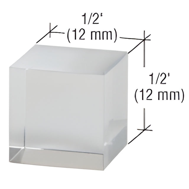 CRL 1/2" UV Bond Square Crystal Shelf Support