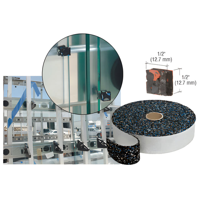 CRL 1/2" x 1/2" x 1/4" Sponge Rubber Shipping Pads - Bulk
