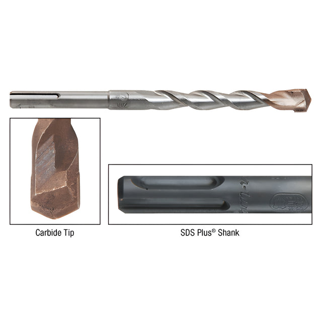 CRL 1/2" x 6" Thundertwist™ SDS Plus® Plus Uni-Shank Drill