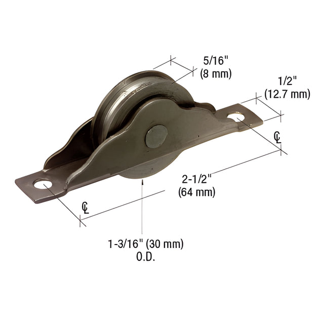 CRL 1-3/16" Steel Ball Bearing Sliding Door Roller