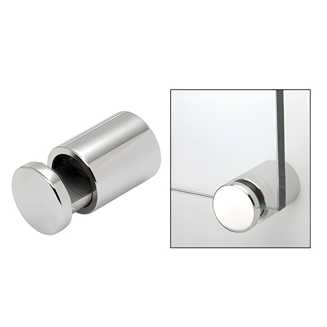 CRL 1" 316 Polished Stainless Single Sided Adjustable Barrel Edge Grip