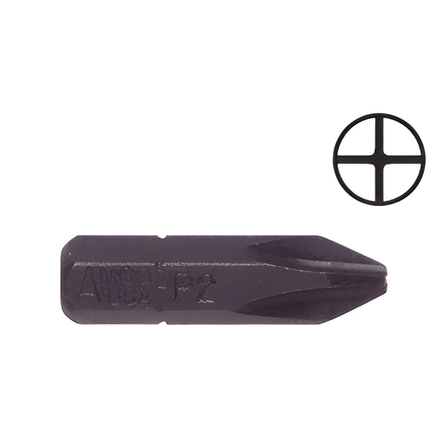 CRL 1/4" Hex Phillips Insert Bit No. 2 Point