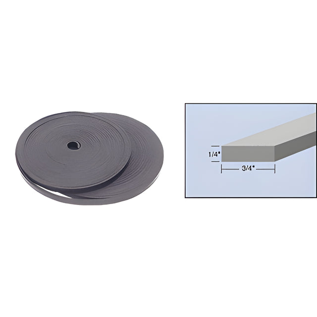 CRL 1/4" x 3/4" Bulk Rolled Neoprene Setting Block Material - 100'