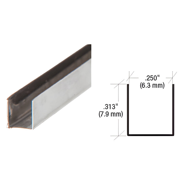 CRL 1/4" x 5/16" Stainless Steel Edge Molding