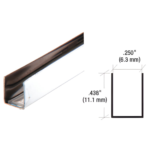 CRL 1/4" x 7/16" Stainless Steel Edge Molding