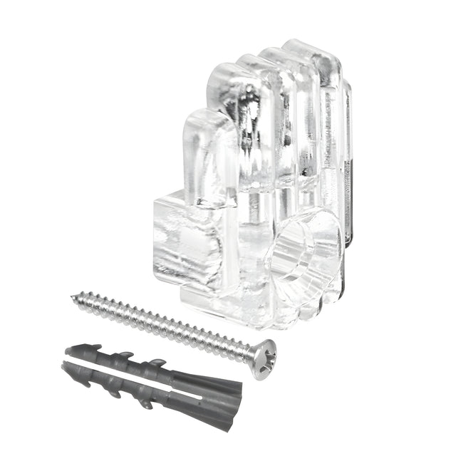 CRL 1/8" Clear Mirror Clip, Screw and Anchor Set