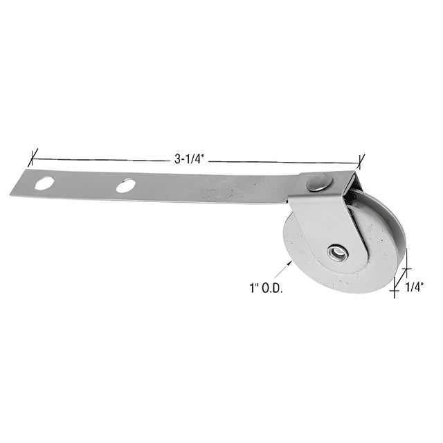 CRL 1" Stainless Steel Ball-Bearing Center Groove Spring Tension Screen Roller