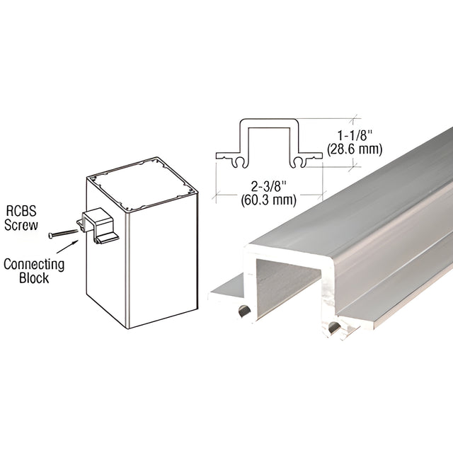 CRL 1" Standard Post Rail Connecting Block