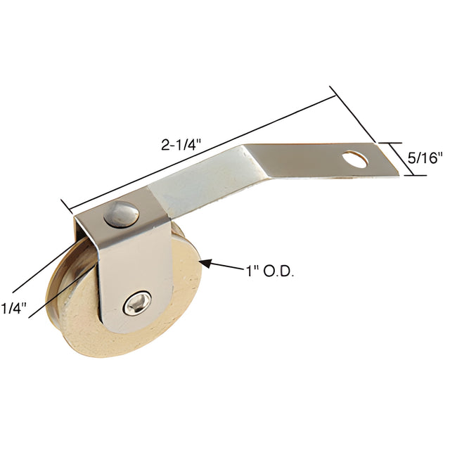CRL 1" Steel Ball-Bearing Sliding Screen Door Spring Tension Roller for Academy Mfg. Doors