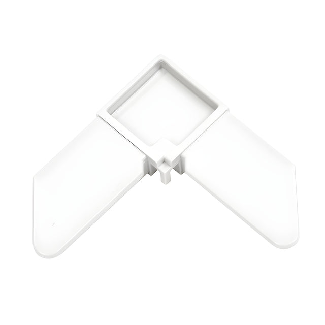 CRL 1" x 7/16" (25.4 x 11 mm) White Corner for WSF1716 Series Screen Frame