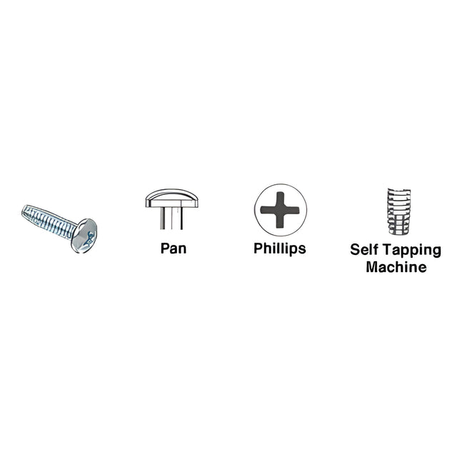CRL 10-24 x 1-5/8" Pan Head Phillips Self-Tapping Machine Screws