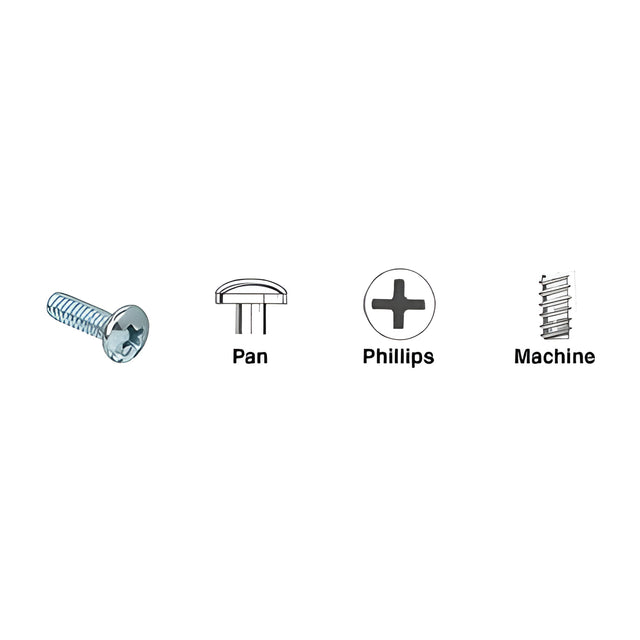 CRL 10-24 x 5/8" Pan Head Phillips Machine Screws