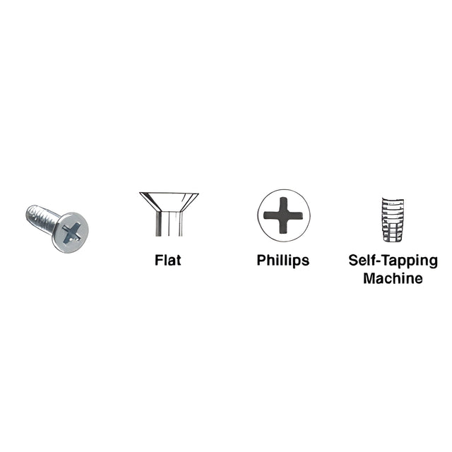 CRL 10-24 x 5/8" Phillips Flat Head Self-Tapping Machine Screws