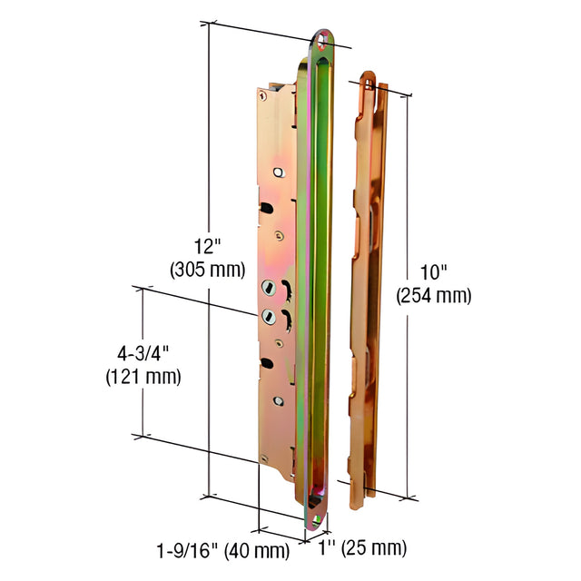CRL 12" 2-Point Mortise Lock
