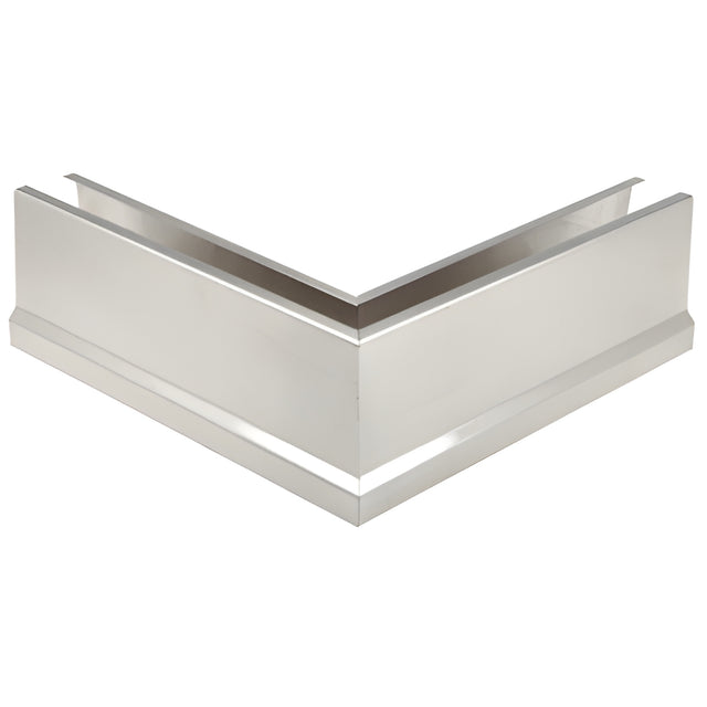 CRL 12" Brushed Stainless 90º Mitered Corner Cladding for B5T Series Tapered Base Shoe
