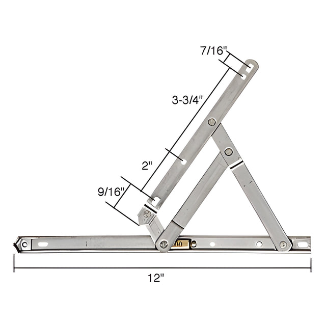 CRL 12" Standard Casement 4-Bar Window Hinge