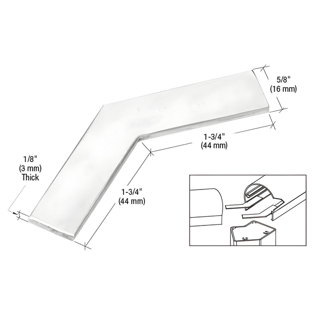 CRL 135º Corner Bracket for Aluminum Rails