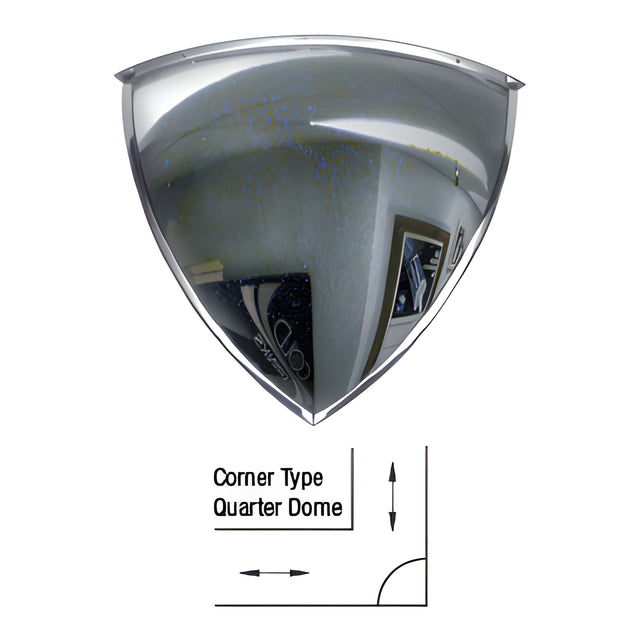 CRL 18" Diameter 90 Degree Acrylic Quarter Dome Mirror
