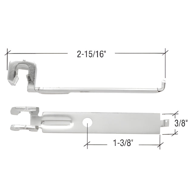 CRL 2-15/16" Stamped Steel Lite-Lift Spiral Balance Foot for Wood Framed Windows