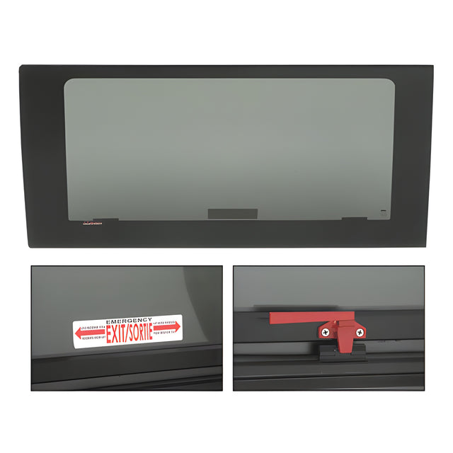 CRL 2014+ OEM Design 'All-Glass' Look Fixed Egress Window for Ram ProMaster Van; Drivers Side Forward 136" and 159" Wheelbase Only